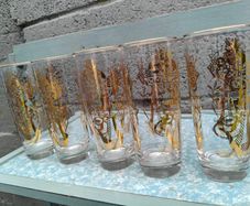 5 x Mid Century Highball glasses