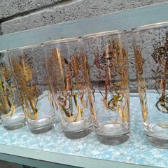5 x Mid Century Highball glasses