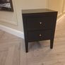 Bedside locker  - black with gold knobs Image 4