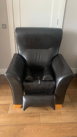 Bespoke solid armchair in need of repair