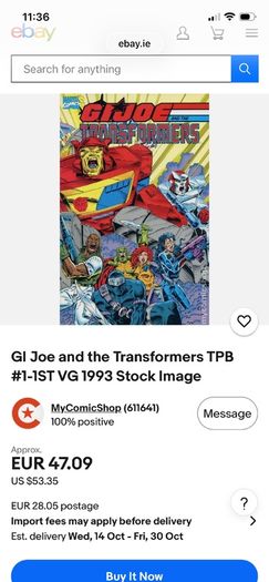 G.I. Joe and The Transformers 1993 1st Print