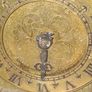 Vintage Brass Lantern Smiths Mantel Clock,  A Bedchamber or Temple Clock, with Key and working Image 5