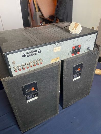 Vintage Luxman LV-90 Amplifier + Technics SB-CS5 Speakers + Cables Setup