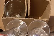 six vintage collectable glasses