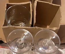 six vintage collectable glasses