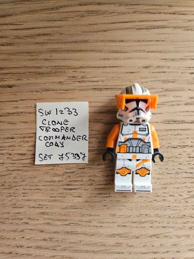 lego sw1233 clone trooper commander cody, set 75337