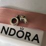 Pandora charm baby boy boot 14k gold and blue Cz Image 4