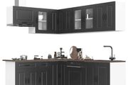 11 Piece Kitchen Cabinet Set Black