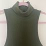 Zara Body-Con Ribbed Dress in Green/khaki Image 3