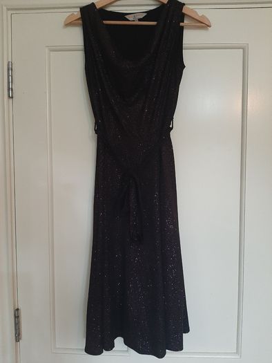 Billie & Blossom Purple glitter Dress Size 8 petite