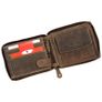 Wolf Man Leather Wallet Dark Brown Zip around Image 3