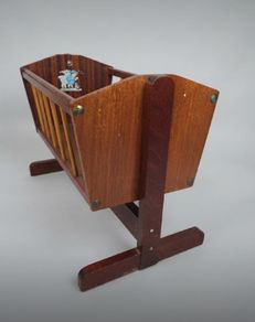 1950's Wooden Rocking Cot