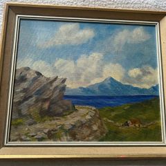 picture unsigned  20 th -century landscape likely depicting the west of Ireland