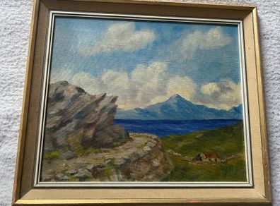picture unsigned  20 th -century landscape likely depicting the west of Ireland