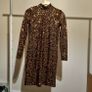 Warehouse London WAREHOUSE  Velvet Sequin High Neck Dress Image 3