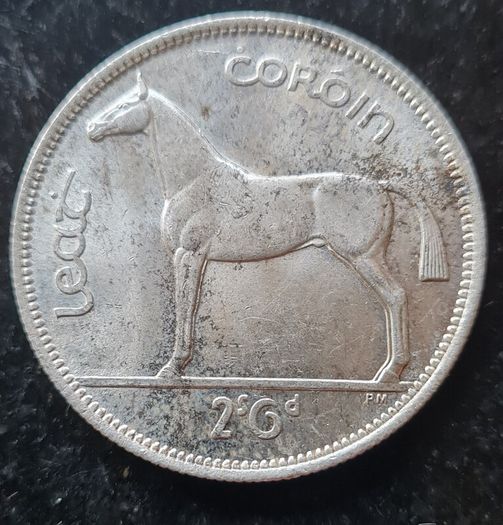 Ireland 1940 Silver Halfcrown, Uncirculated Condition, Full Lustre.