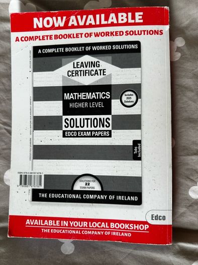Leaving Cert Maths Higher Level EDCO Exam Papers (2026 Edition)