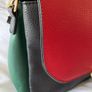 Beautiful handbag with a beautiful colour scheme of black, red and green with adjustable and removable shoulder strap Image 7