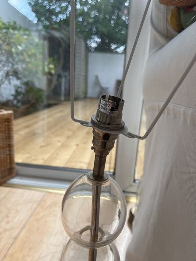 Glass lamp base