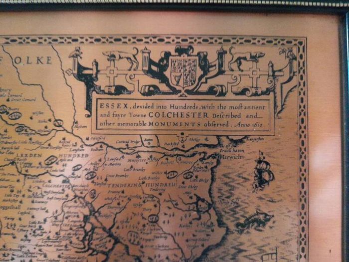 Vintage John Speed 1610 Copper  Map of Essex andJoannes Jansson Map Of The British Isles 1646