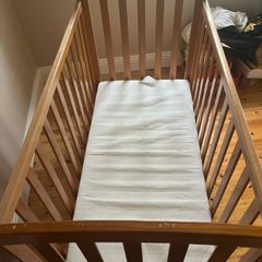 Wooden cot & mattress, static, great condition, light use. REDUCED