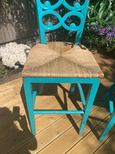 Stunning set of  Steven Shell High Chairs.