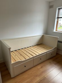 IKEA Hemnes 2 in 1 Bed White with 3 Drawers