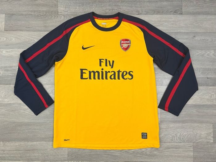 Vintage 2008 Nike Arsenal London 2008 Away Long Sleeve Jersey Shirt Mens Large