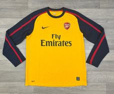 Vintage 2008 Nike Arsenal London 2008 Away Long Sleeve Jersey Shirt Mens Large