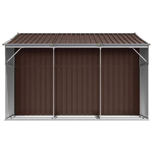 Garden Shed Brown 277x279x179 cm Galvanised Steel