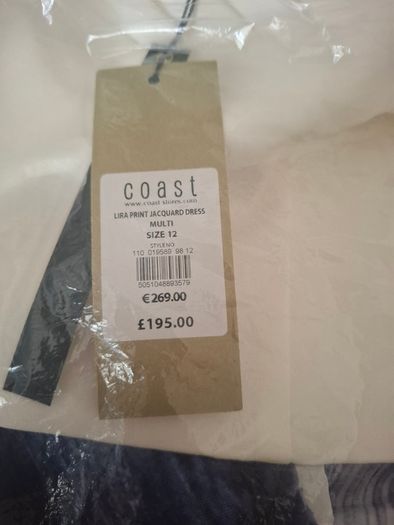 NWT Coast Lira Fit and Flare Jacquard Midi Dress