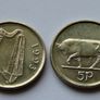 Irish 1993 pair 5p Five Pence Ireland coins 33 years old Image 2