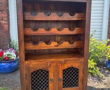 Stunning Solid Sheesham Wood Wine Rack Cabinet  I