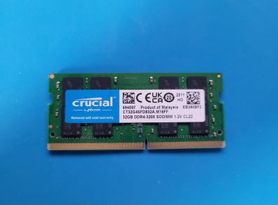 Crucial 32gb Ddr4 Sodimm 3200mhz