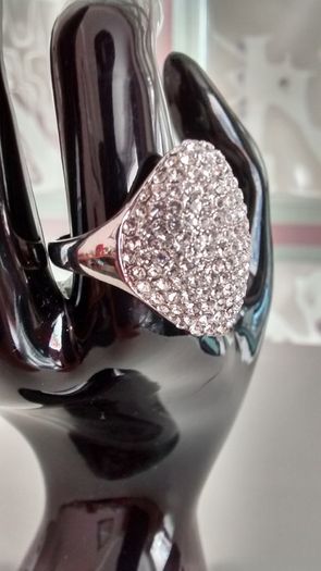 Platinum Plated Crystal Ring