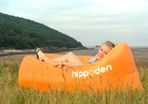 Inflatable Air Lounger Couch. Portable PVC Fabric Beach Air-Hammock.