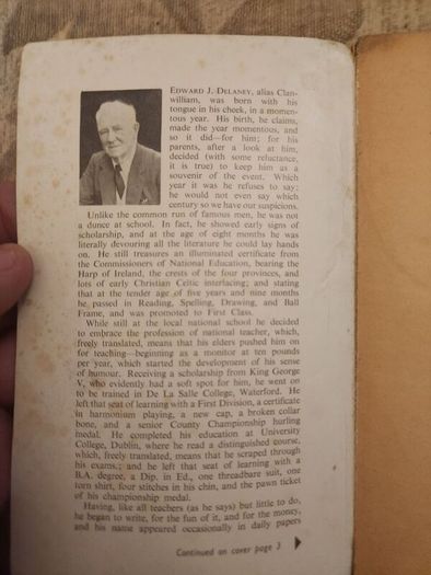 'Clanwilliam' Tales Out Of School. A Lighthearted Look At Irish Life By Edward J. Delaney. First Edition Paperback In Fair Condition.