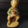 vintage glass display wall cabinet with Wade collection figurines Image 9