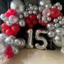 Balloon arch silver and red Image 4