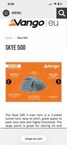 Vango 5 man tent