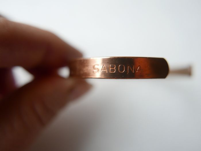 Vintage Sabona London Copper Cuff Bracelet Signed "LONDON" Made in Ireland