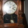 Antique Wood Carved P.H. S. 1800s Mantel Clock (in working order -  the clock doesn't ring) 21,5" x 11" Image 8