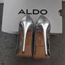 Brand New Silver Aldo Heels size 5 Image 5