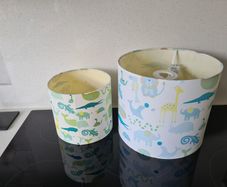 Set of 2 Kids animal print light shades