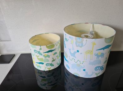 Set of 2 Kids animal print light shades