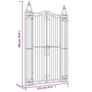 Garden Gate Black 121x8x180 cm Wrought Iron Image 2