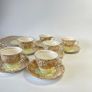 Rare Colclough Gold Harlequin 6605 Tea set vintage Image 3