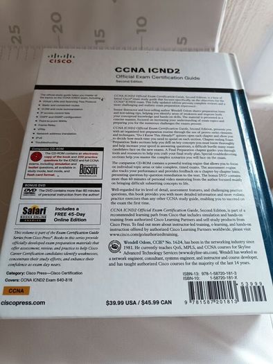 CCNA ICND2 Official Exam Certification Guide (Second Edition) by Wendell Odom.