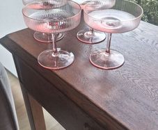 pink cocktail glasses