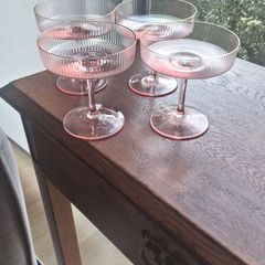pink cocktail glasses